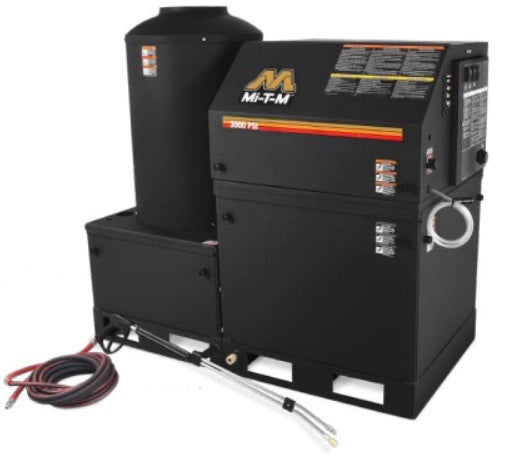 Mi-T-M HEG Belt Drive Series Hot Water Pressure Washer -4.2gpm, 2000PSI, General Pump HEG-2004-0E8G