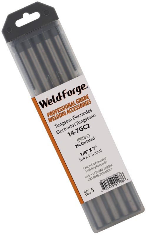 Weld-Forge 2% Ceriated Tungsten Electrode