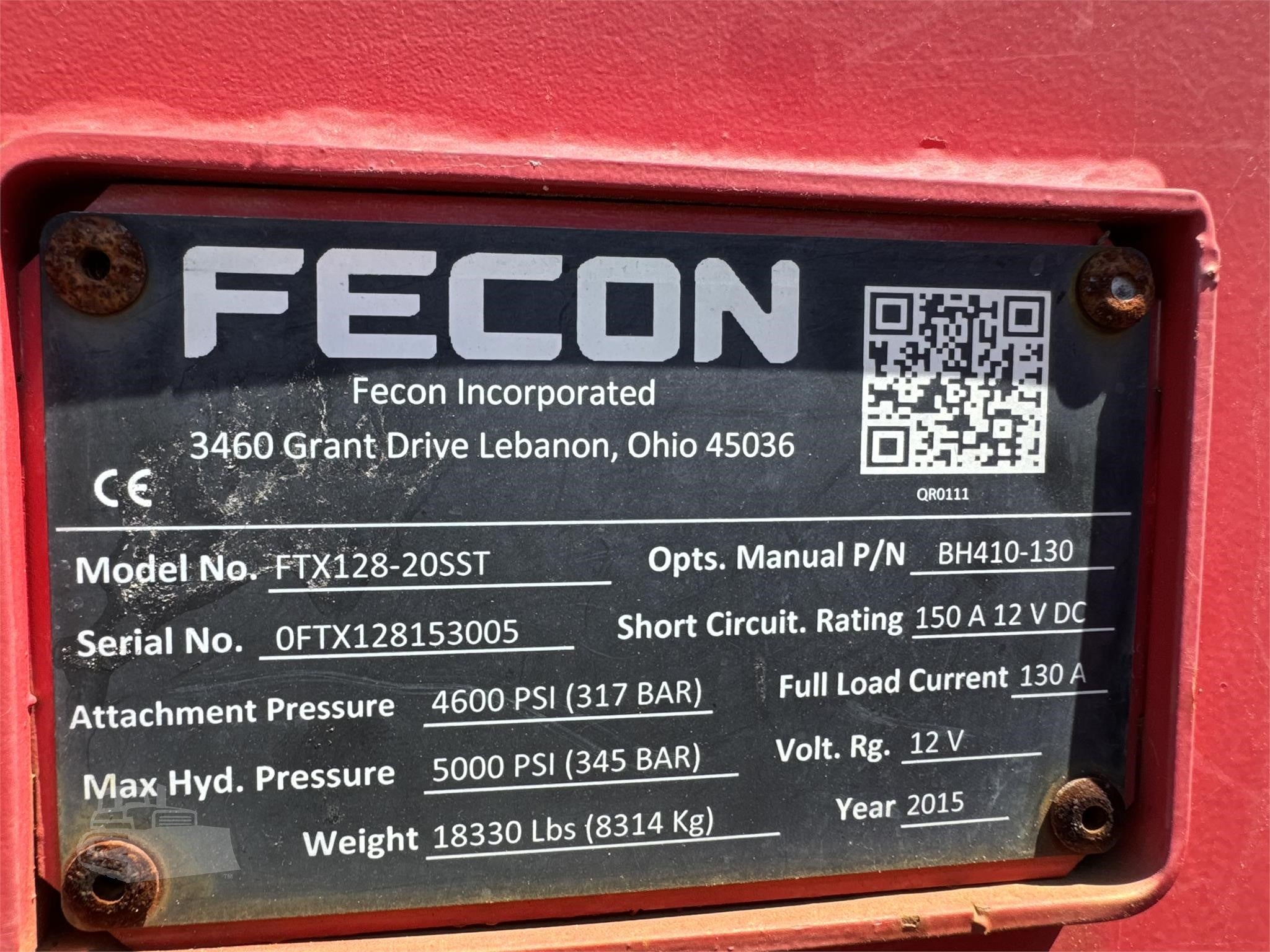 2015 Fecon Ftx128L