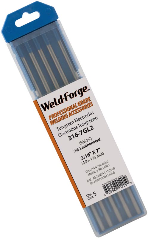 Weld-Forge 2% Lanthanated Tungsten Electrode