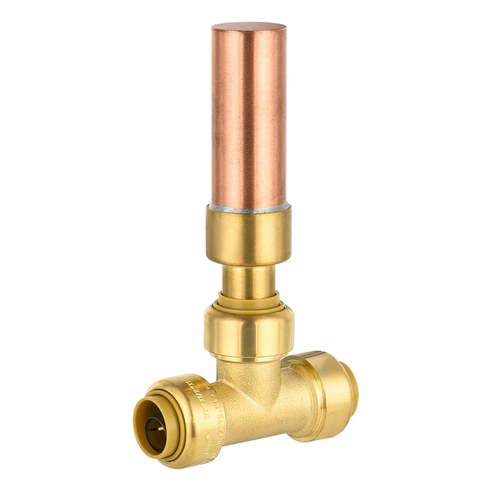 1/2" Push Fit, Water Hammer Copper Arrestor Tee (MH-350)