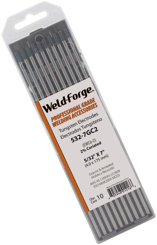 Weld-Forge 2% Ceriated Tungsten Electrode