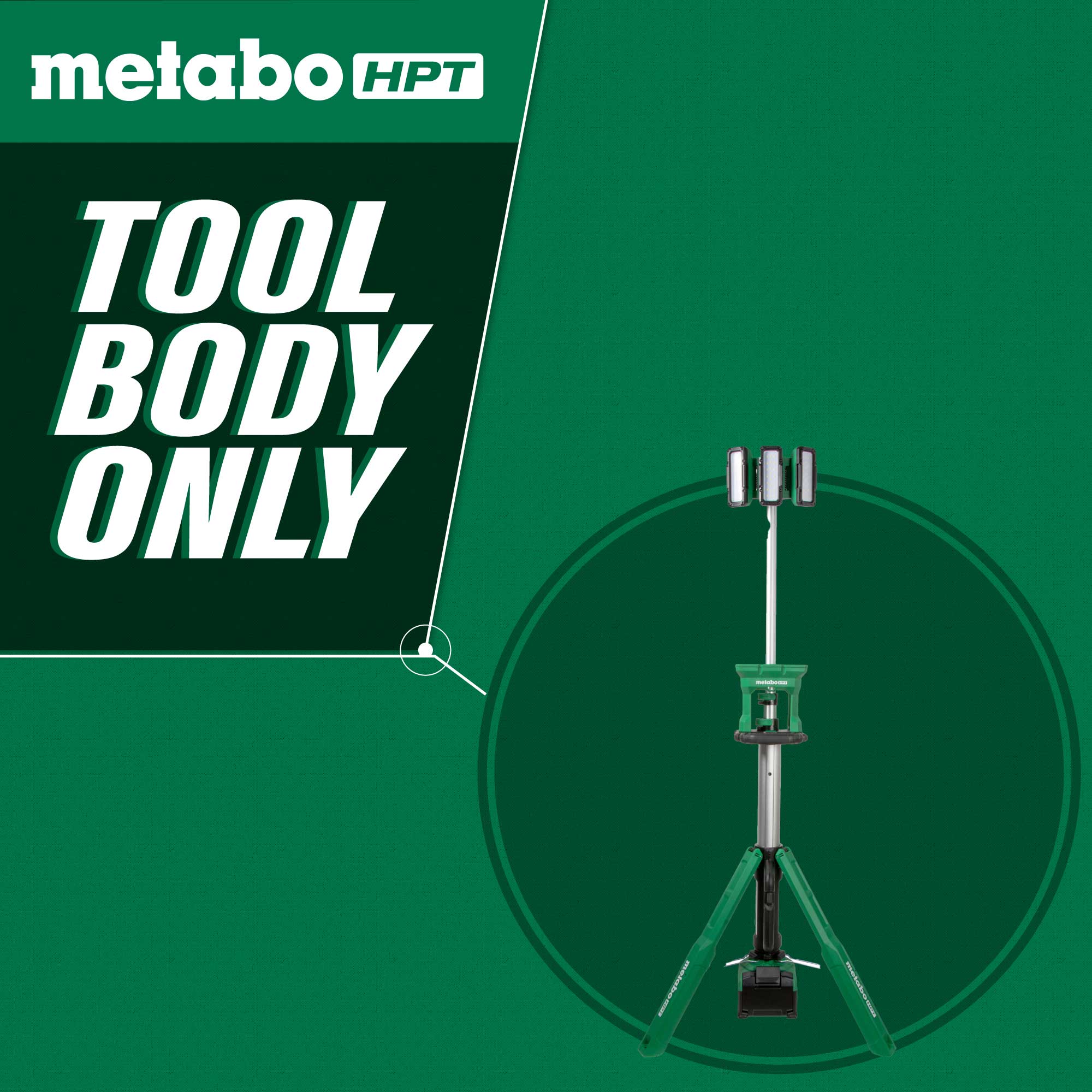 Metabo HPT UB18DGQ4M 18V MultiVolt™ Cordless 4,000 Lumen LED Tripod Site Light