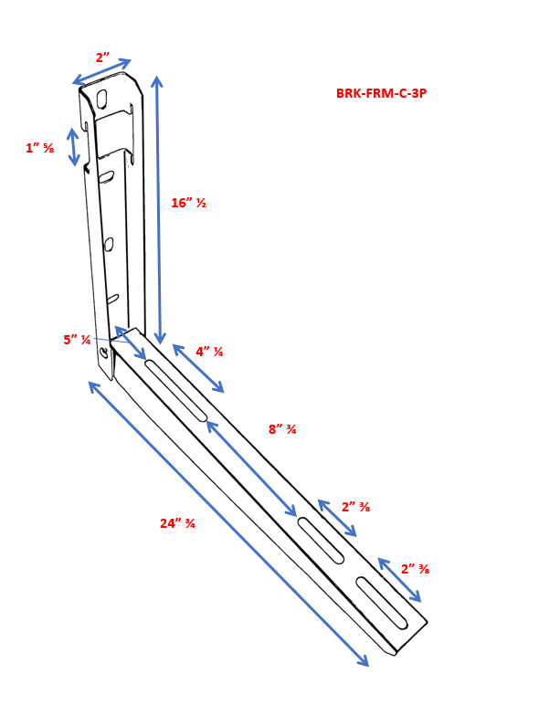 Folding Mounting Bracket for Mini Split Unit with Leveler