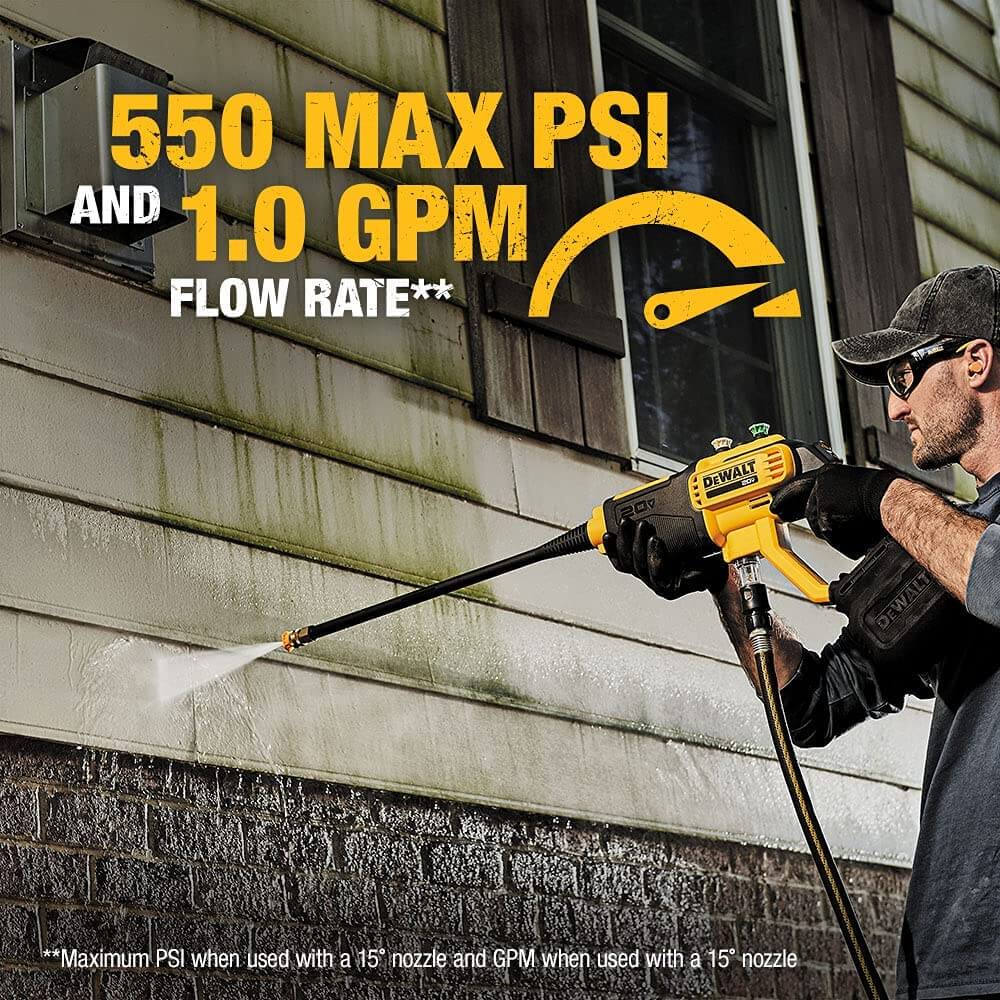 DEWALT DCPW550B 20V MAX* 550 psi Cordless Power Cleaner (Tool Only)