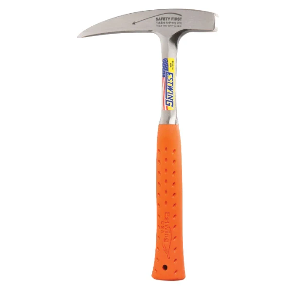 Estwing EO-22P 22oz Orange Rock Pick, Pointed Tip (Smooth Face)