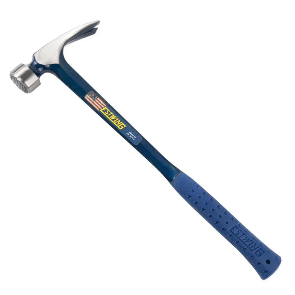 Estwing E3-25SM 25oz Big Blue Hammer w/ Larger Milled Face, Blue Grip