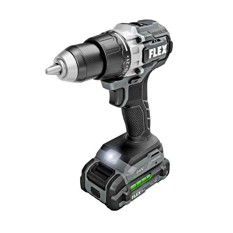 FLEX FX1151-2A 24V 1/2" 2 Speed Drill Driver Kit