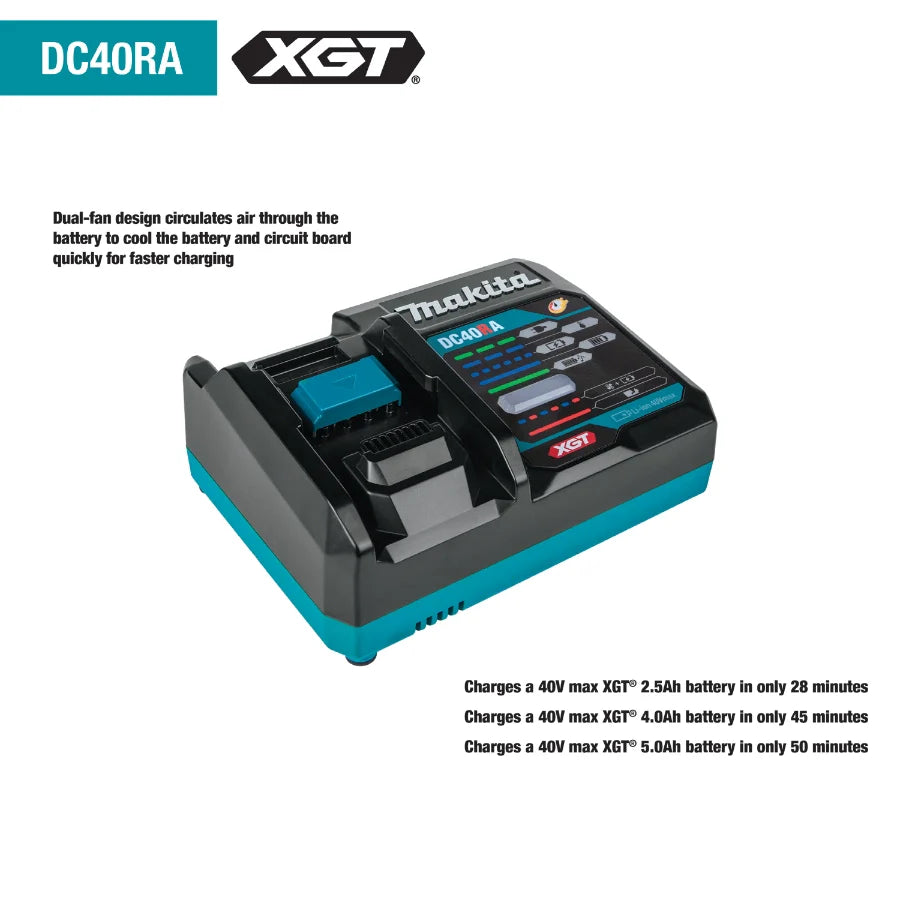 Makita GRH05M1 40V max XGT® Brushless 1‑9/16" SDS‑MAX AVT® Rotary Hammer Kit, AFT®, AWS® Capable (4.0Ah)