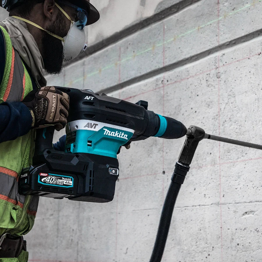 Makita GRH05M1 40V max XGT® Brushless 1‑9/16" SDS‑MAX AVT® Rotary Hammer Kit, AFT®, AWS® Capable (4.0Ah)