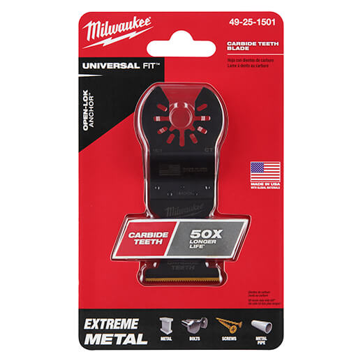 Milwaukee 49-25-1501 Milwaukee® OPEN-LOK™ 1-3/8" TITANIUM ENHANCED CARBIDE TEETH METAL BLADE 1PK