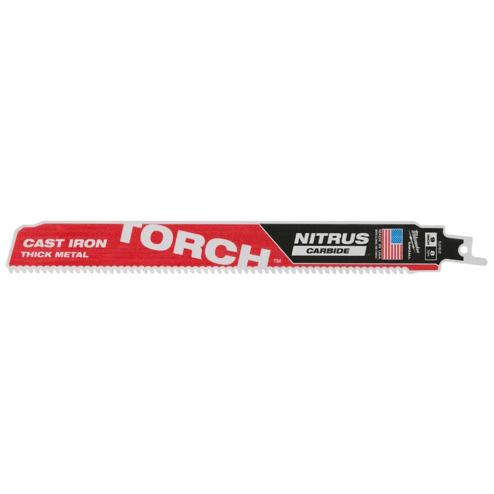 Milwaukee 48-00-5562 9" 7TPI The TORCH for CAST IRON with NITRUS CARBIDE 5PK