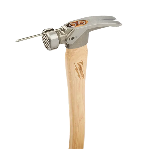 Milwaukee 48-22-9419 19oz Milled Face Hickory Handle Framing Hammer