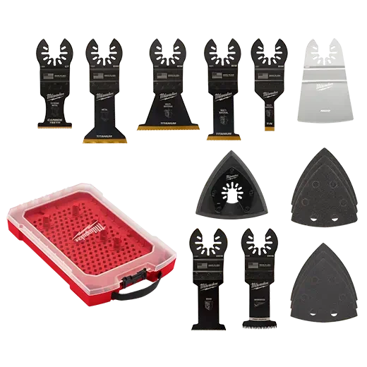 Milwaukee 49-10-9114 MILWAUKEE® Universal Fit OPEN-LOK™ 15PC Oscillating Multi-Tool Blade Kit w/ Modular Case