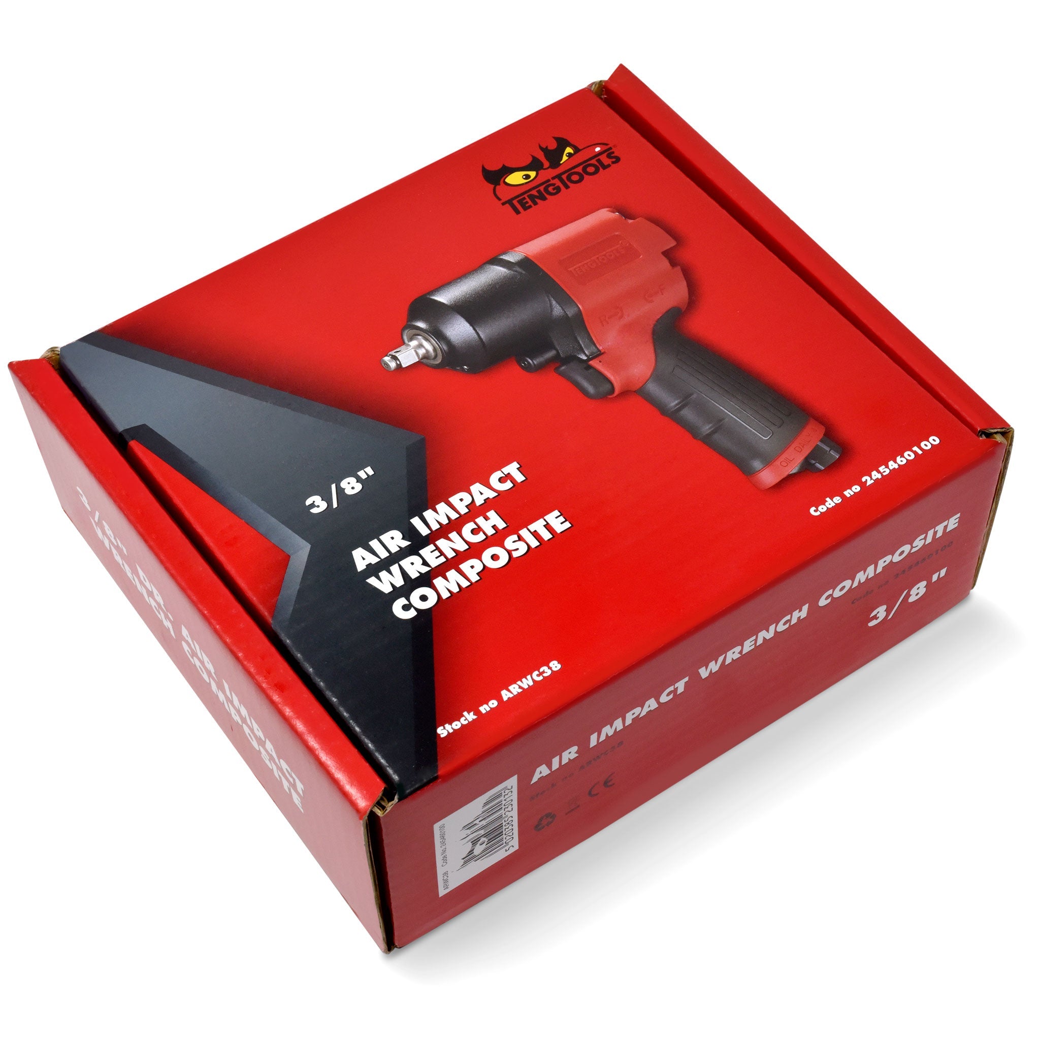 Teng Tools 3/8 Inch Square Drive Reversible High Torque Composite Air Impact Wrench Gun - ARWC38