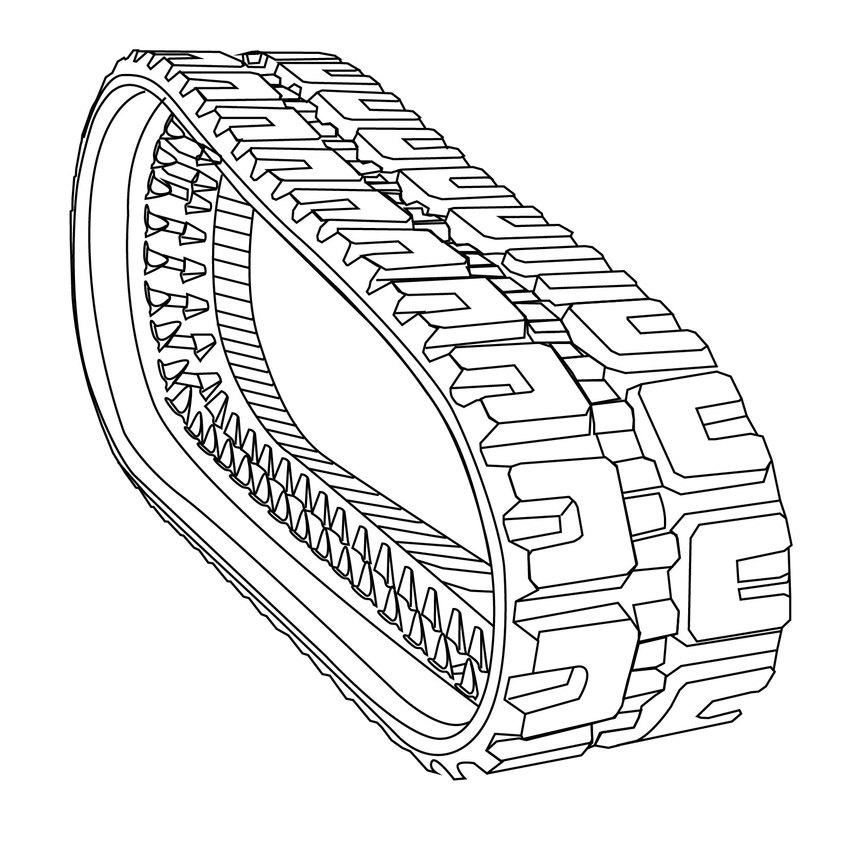 Kubota SVL97 Track - C-Lug Tread Pattern