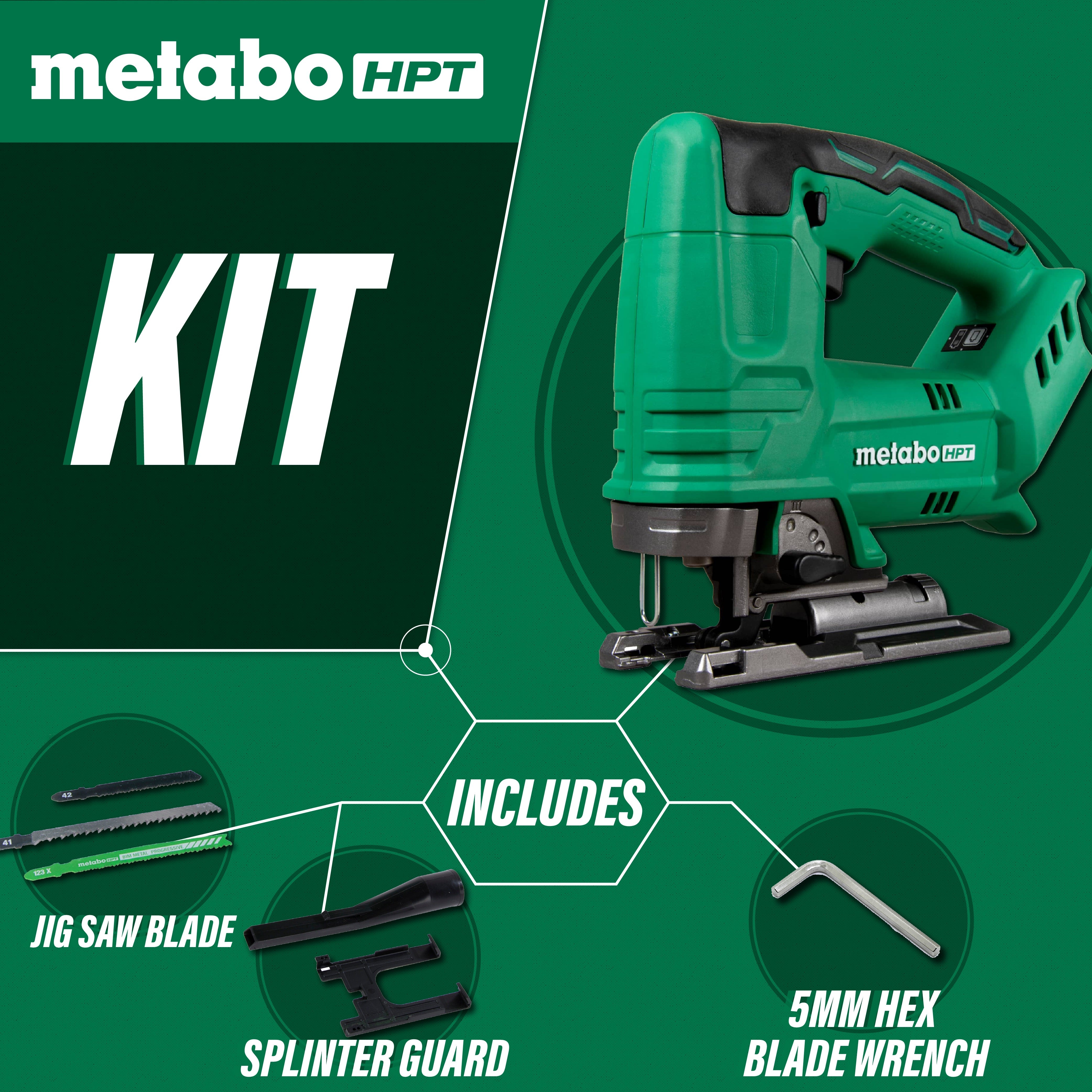 Metabo HPT CJ18DAQ4M 18V Cordless Jig Saw, Tool Only