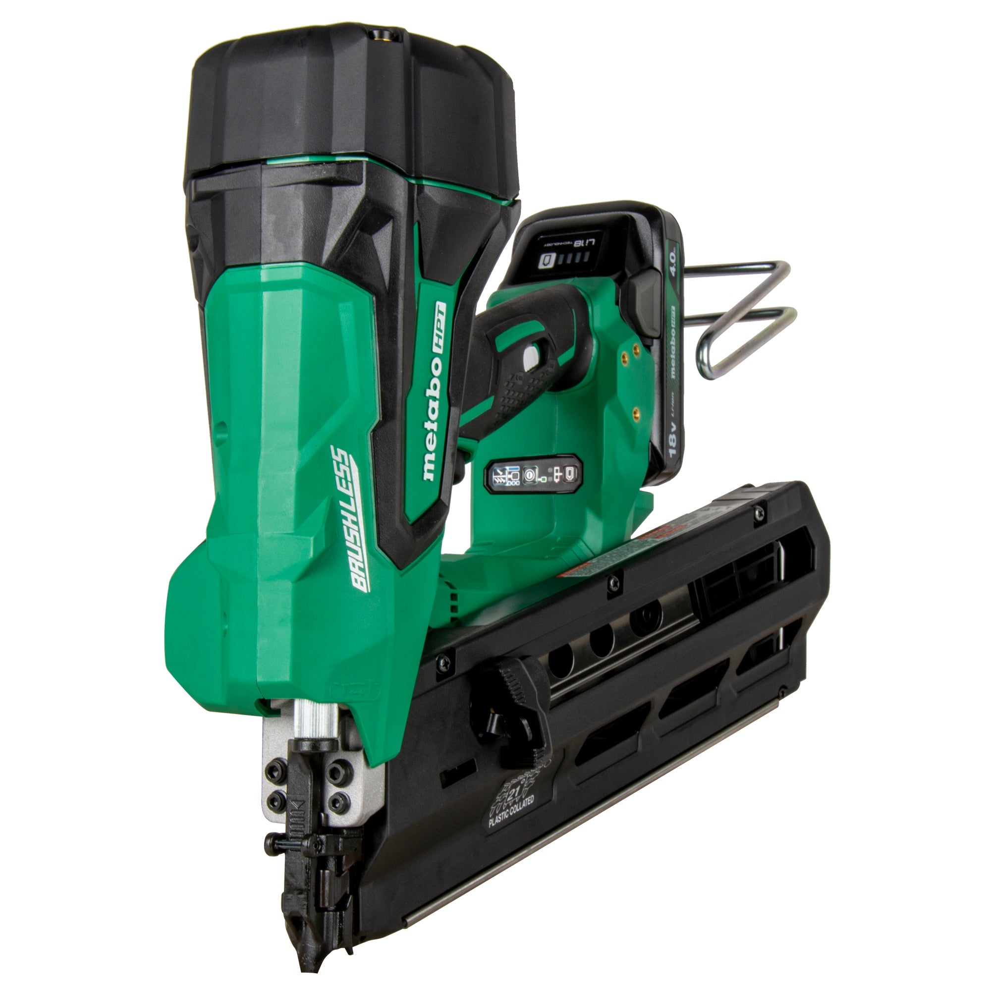 Metabo HPT NR1890DRSTM 18V MultiVolt™ Cordless 21 Degree 3-1/2" Plastic Strip Framing Nailer