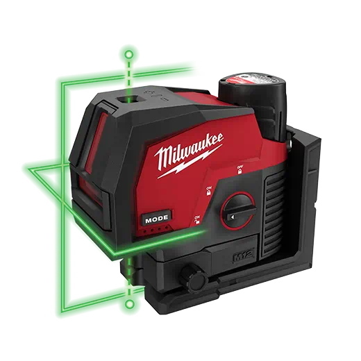 Milwaukee 3622-21 M12 Green Cross Line & Plumb Points Laser Kit