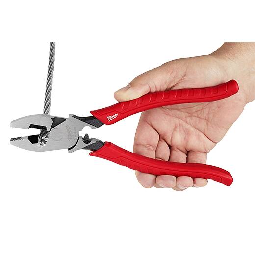 Milwaukee 48-22-6100 9 Inch Comfort Grip High Leverage Lineman's Pliers with Crimper