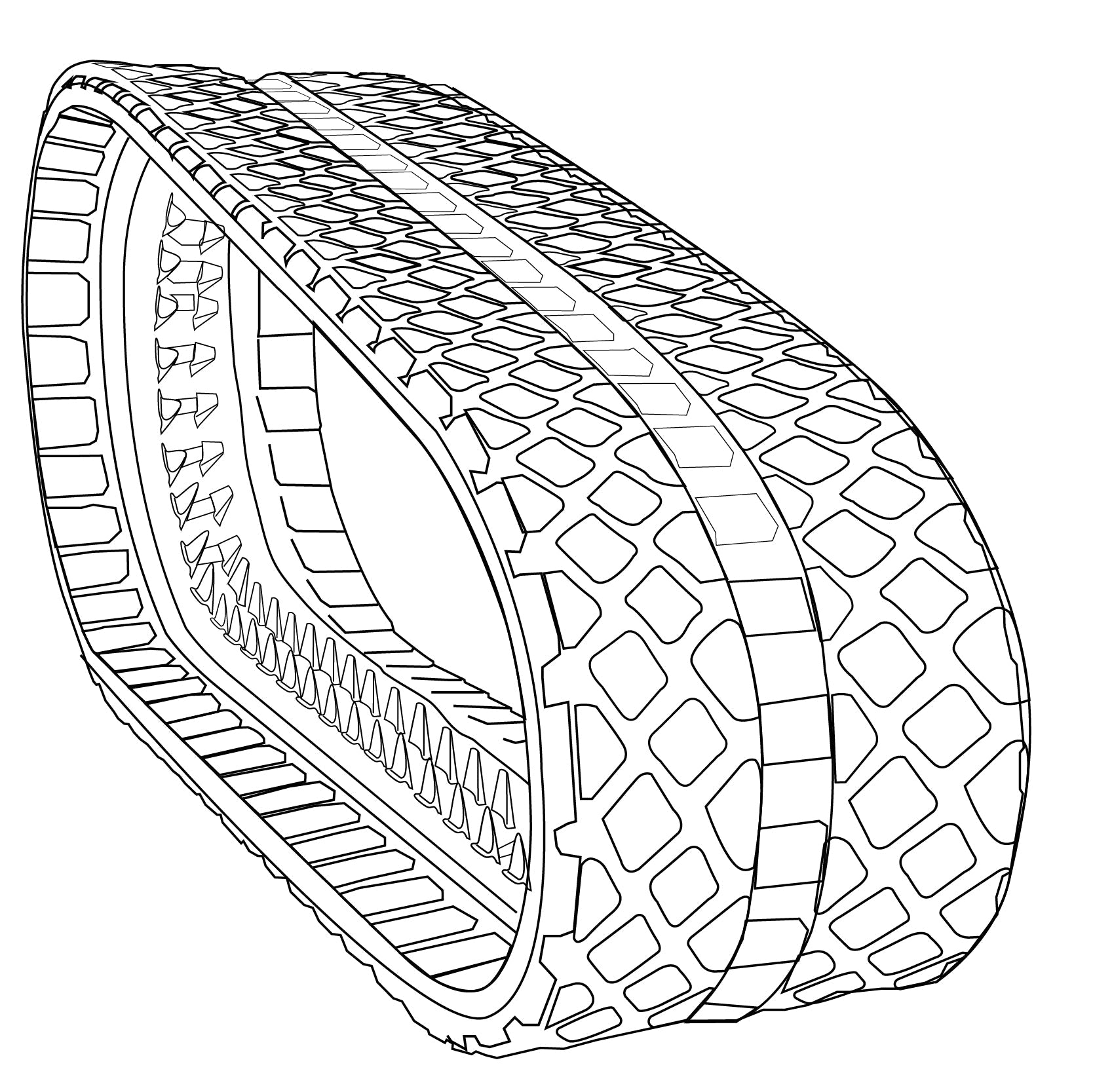 CASE 450CT Track - Turf Tread Pattern